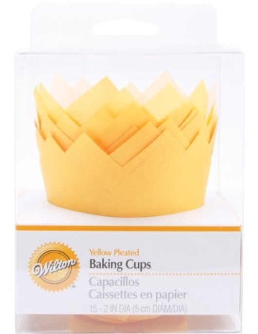 Baking Cup- Yellow Pleated