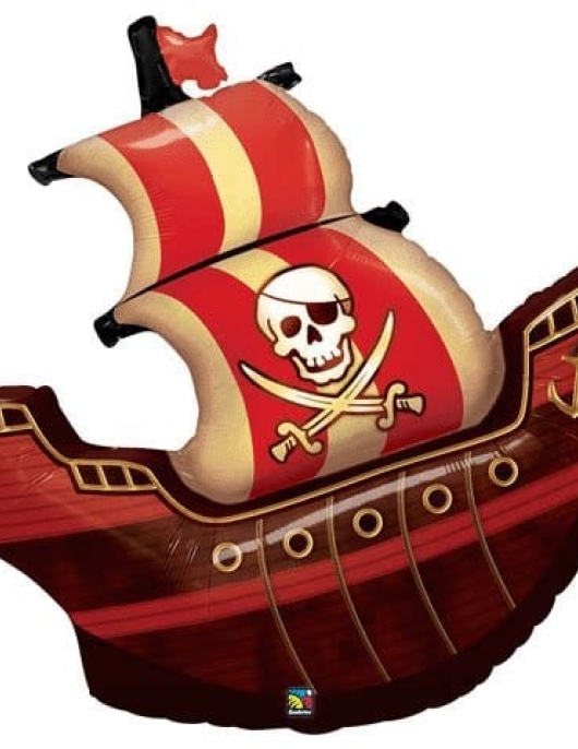 Pirate Ship Super Shape Foil Helium Balloon 102cms