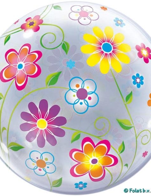 Flower Blossom Bubbles Plastic Balloon - 56 cm