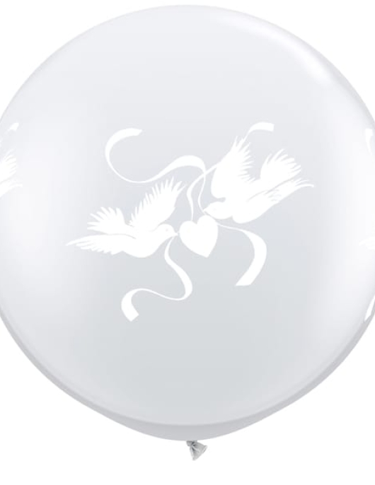 Vanilla Love Doves Wrap XL Balloons 36inches 2pcs