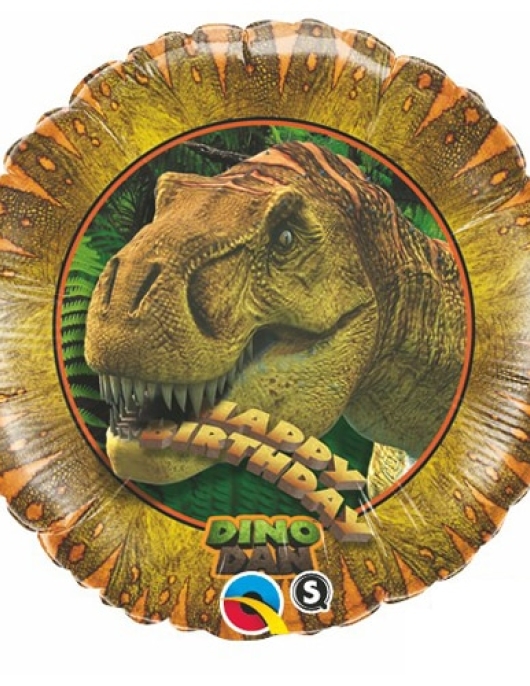 Dino Dan Happy Birthday Foil Helium Round Balloon 46cms