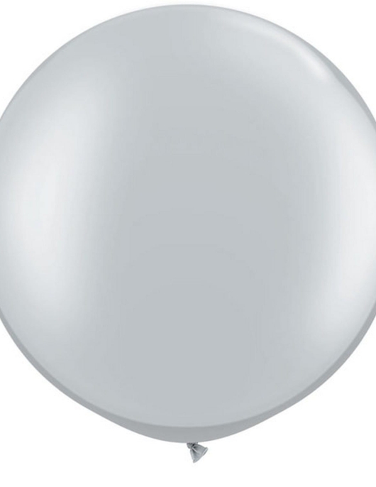 Silver Metallic Large Balloons 28 cm