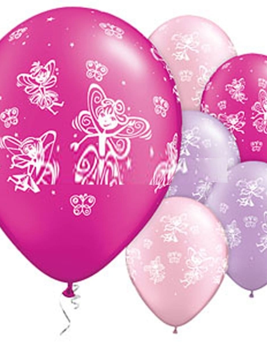 Assorted Butterflies & Fairies Balloons 28cms 6pcs
