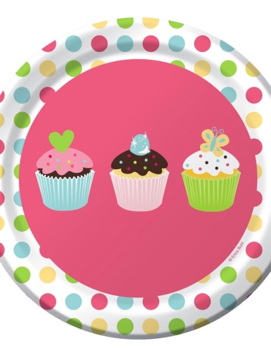 Happy Birthday Sweet Treat Round Paper Plates 17.4cms