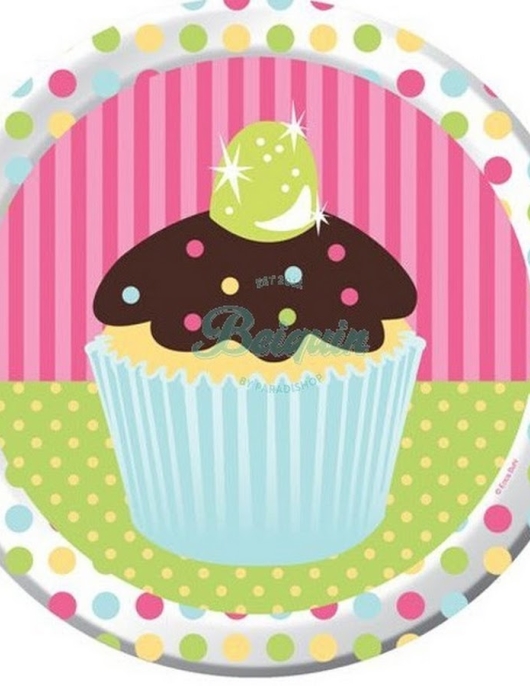 Happy Birthday Sweet Treat Round Paper Plates 22.2cms