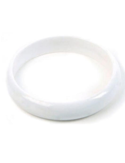 White Plastic Bangle Bracelet