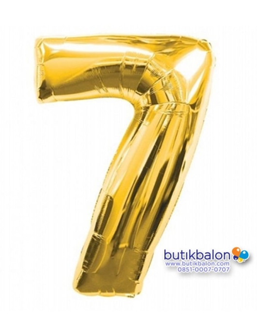 Gold Metallic No.7 Foil Helium Balloon 34 x 25inches