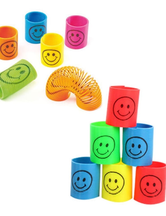 Mini Slinky Face Springs Party Bag Fillers Toys - 5 pcs