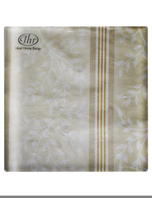 Gold Printed Napkins 33 cm x 33 cm