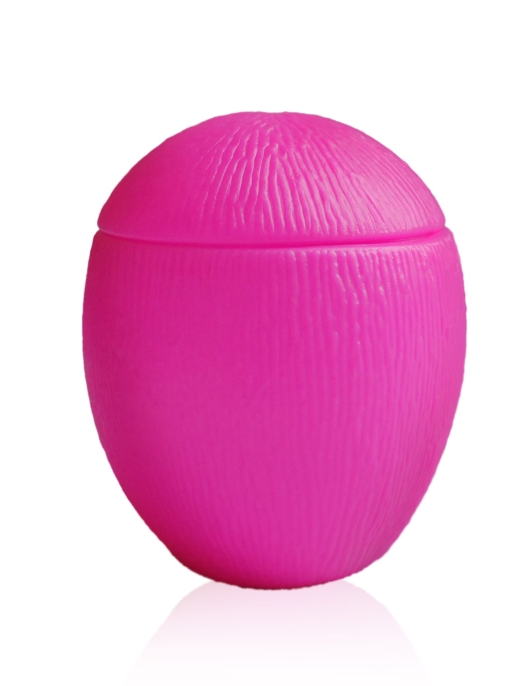 Pink Plastic Coconut Bowl 
