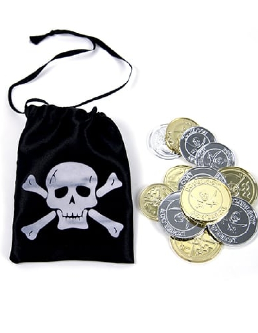 Pack of 1 - Pirate Bounty Bag with Coins