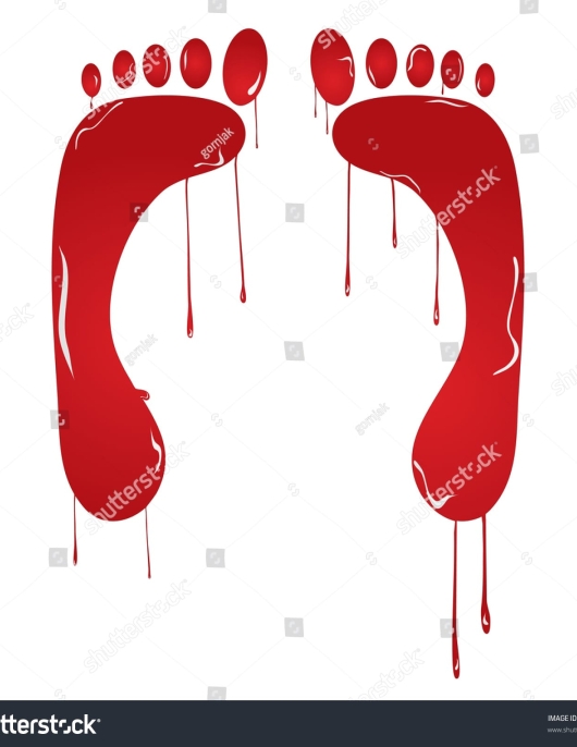 Bloody Foot Print 9 No