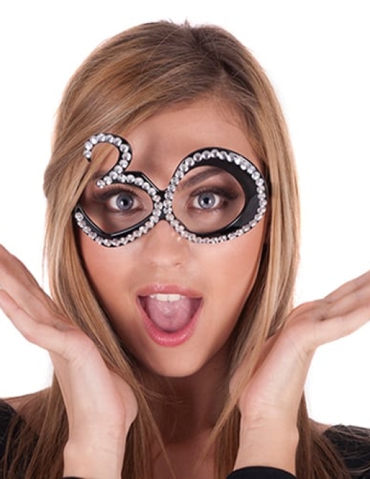 Silver Stone Party Eye Wear Number 30 - Black