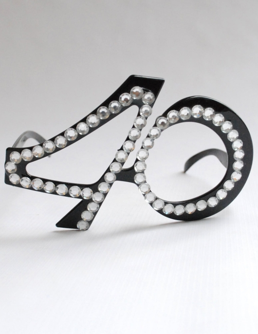 Silver Stone Party Eye Wear Number 40 - Black