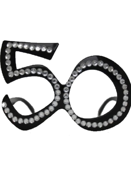 Silver Stone Party Eye Wear Number 50- Black