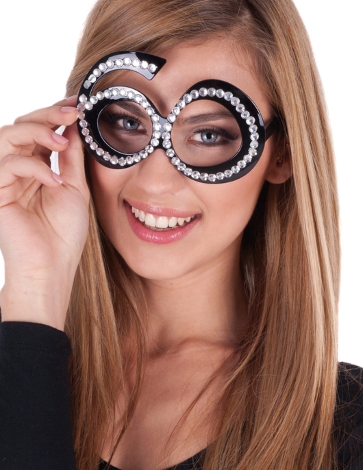 Silver Stone Party Eye Wear Number 60 - Black