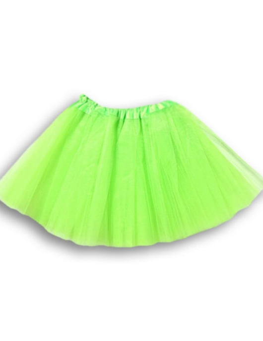 Pack of 1 - Women Green Net Mesh Skirt 35 cms