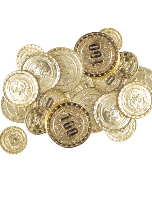 Golden Pirate Coins - 10 pcs