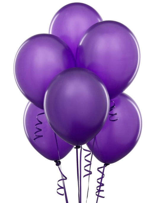 Purple Metallic Balloons 30cms