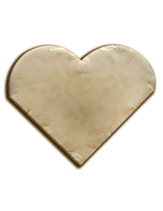 Heart Shape Vanilla Paper Napkins 16 cm x 16 cm