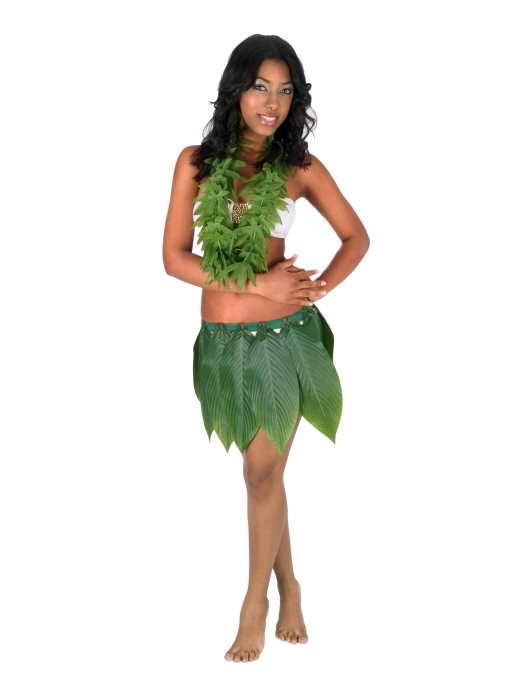 Pack of 1- Women Falda Realistic Leaves Skirt 40 cms
