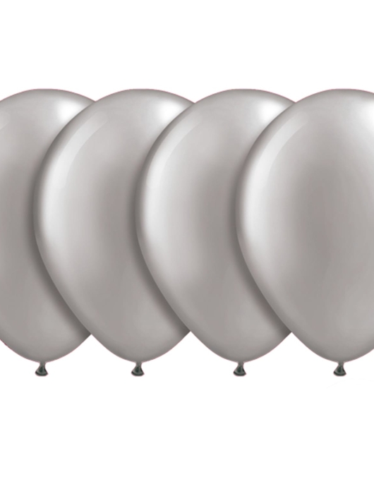 Silver Metallic Balloons 30 cm