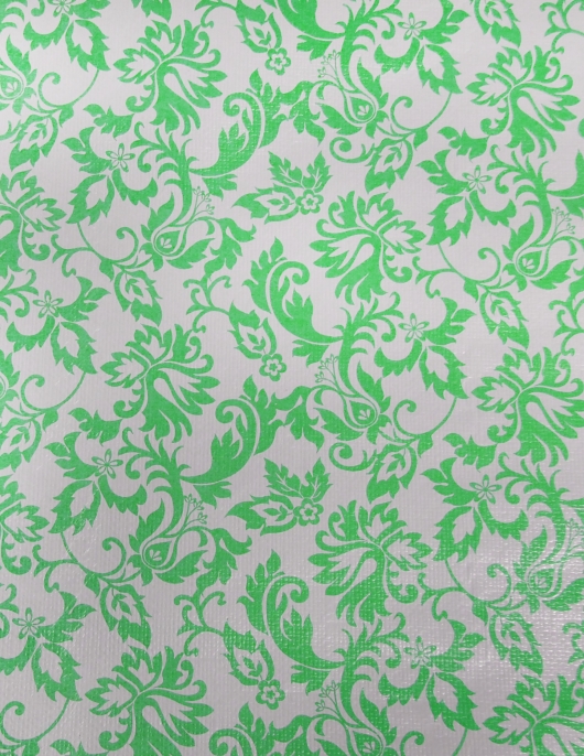 Waterproof Paper Roll Table Cover 1 2m x 5 m (Texture Material White With Blue Flower Printed)