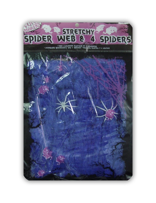 Aranas Lilas 2 UND (Big Purple Glitter Spiders)