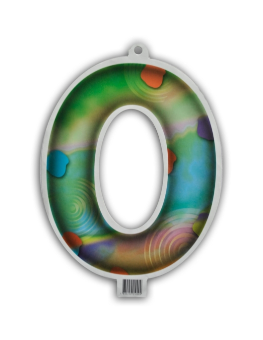 Numeric Number 0 Sticker - 1 pcs