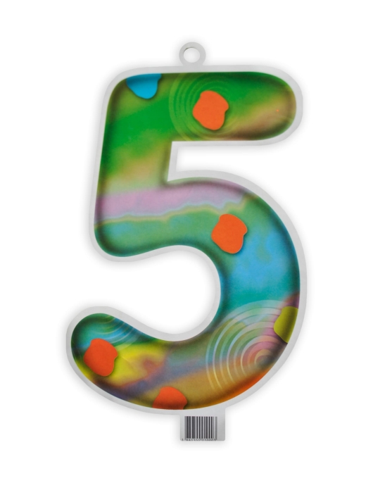 Numeric Number 5 Sticker - 1 pcs
