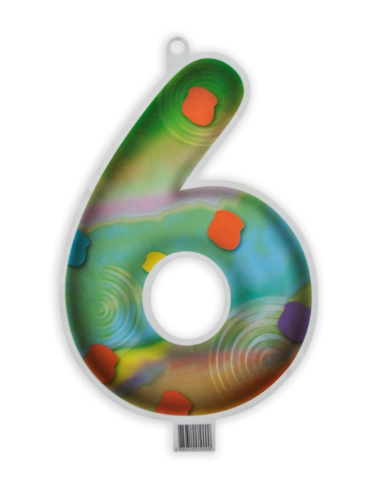 Numeric Number 6 Sticker - 1 pcs
