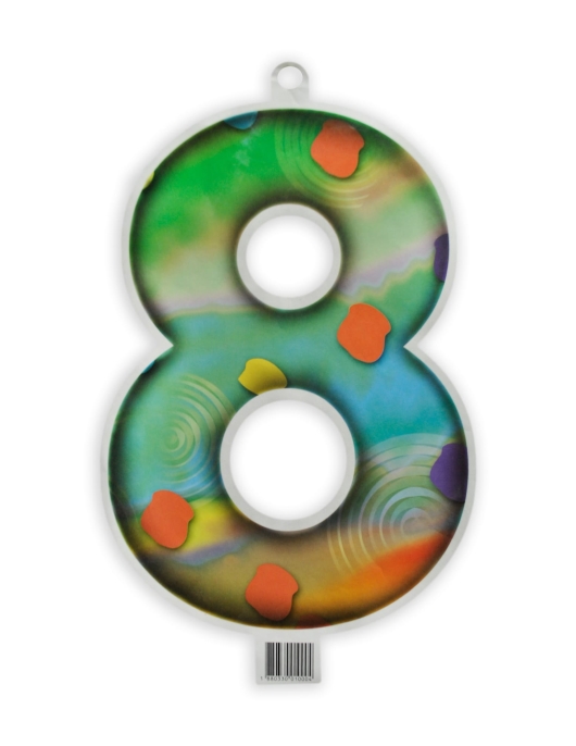 Numeric Number 8 Sticker - 1 pcs