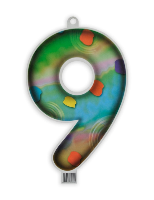 Numeric Number 9 Sticker - 1 pcs