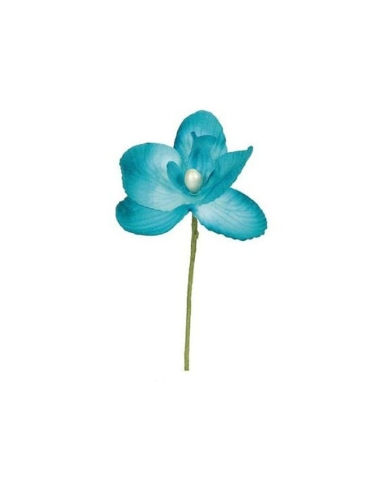 Turquoise Orchids - 6 pcs