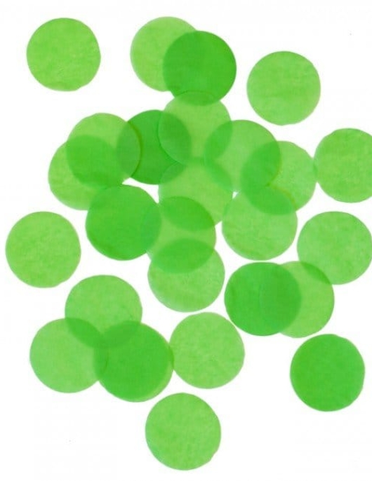 Sachet 100 Confettis (Round Shape) 3 5 cm Lime Green