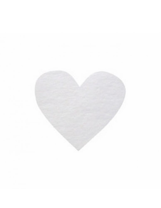 Sachet 100 Confettis (Heart Shape) 4x4cm White