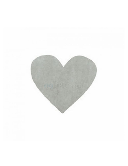 Sachet 100 Confettis (Heart Shape) 4x4cm Grey