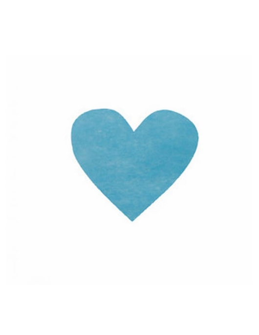 Sachet 100 Confettis (Heart Shape) 4x4cm Aqua Blue