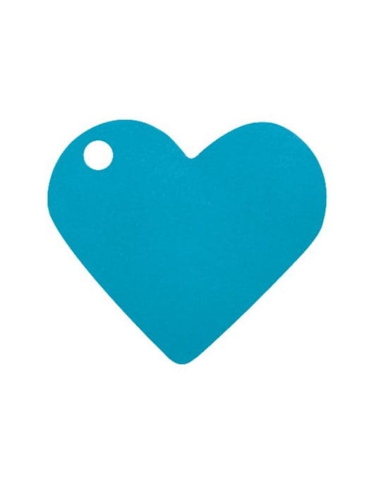 Sachet De 10 Pieces (Card Baord Identification Markers Heart Shape – Aqua Blue)