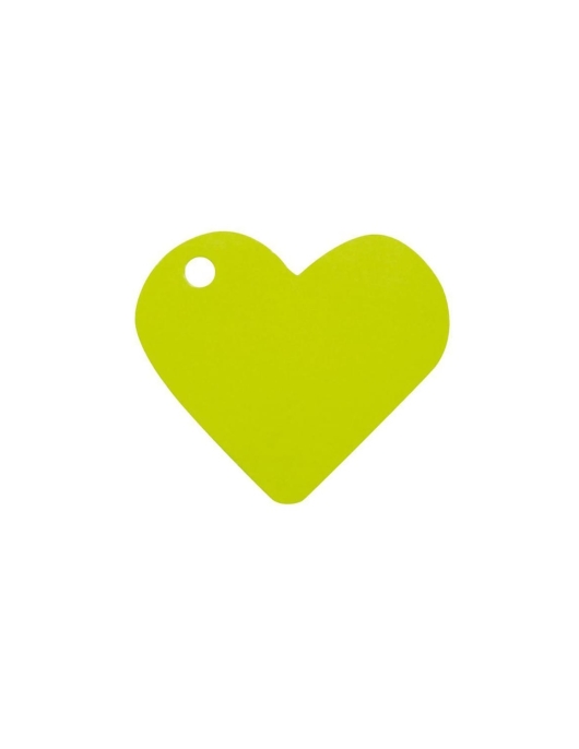 Sachet De 10 Pieces (Card Baord Identification Markers Heart Shape – Lime Green)