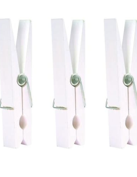White Colored Large Clothespin 1pcs