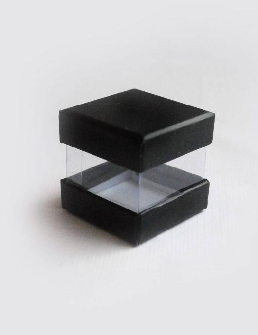 Black Card Board Cubes Box 4 x 4 x 4cms