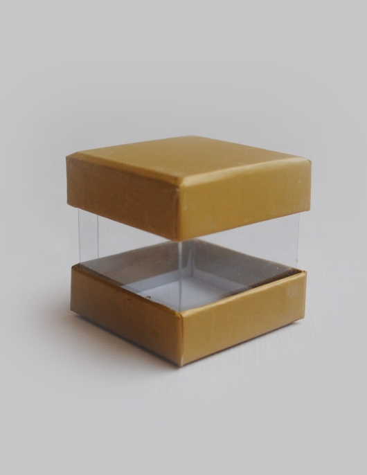 Gold Card Board Cubes Box 4 x 4 x 4cms
