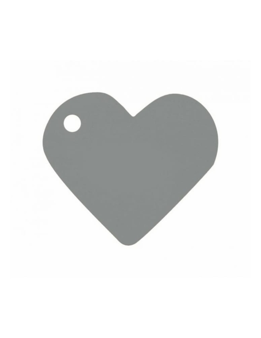 Sachet De 10 Pieces (Card Baord Identification Markers Heart Shape – Grey)