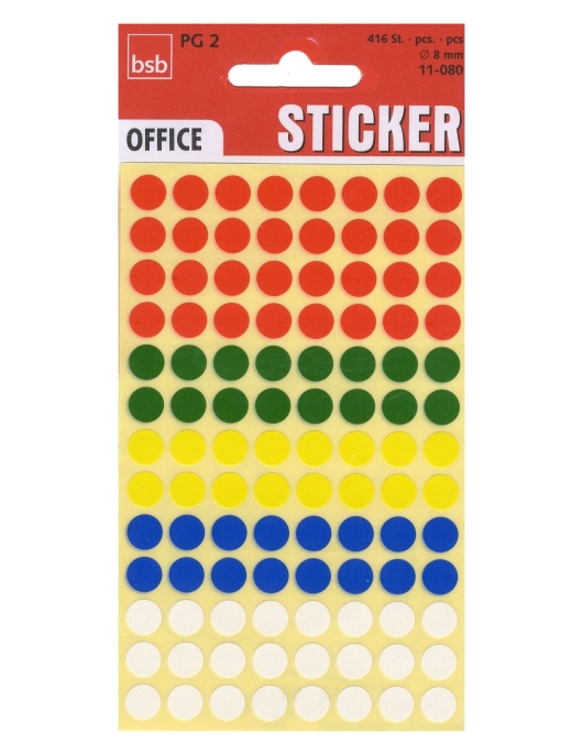 Multi Color Dots Assorted Sticker Sheets 4pcs