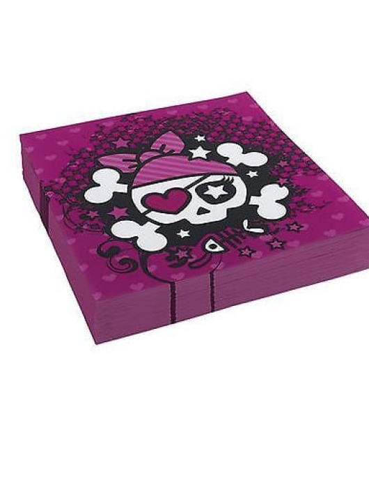 Pirate Girl Skull Paper Napkin 33 x 33cms