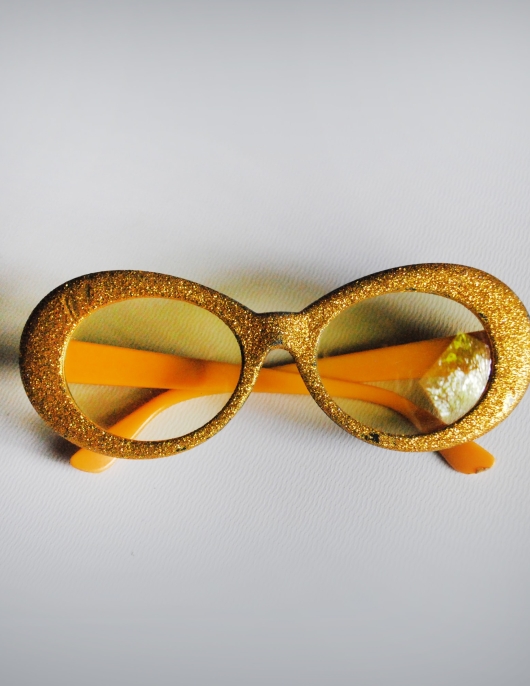 Golden Glitter Party Eye Wear 