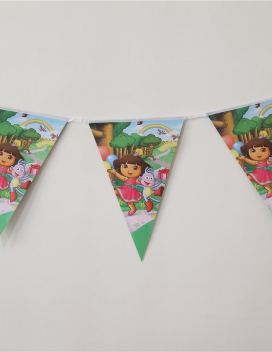 Dora Jungle Adventure Paper Flag Banner 2.7meter