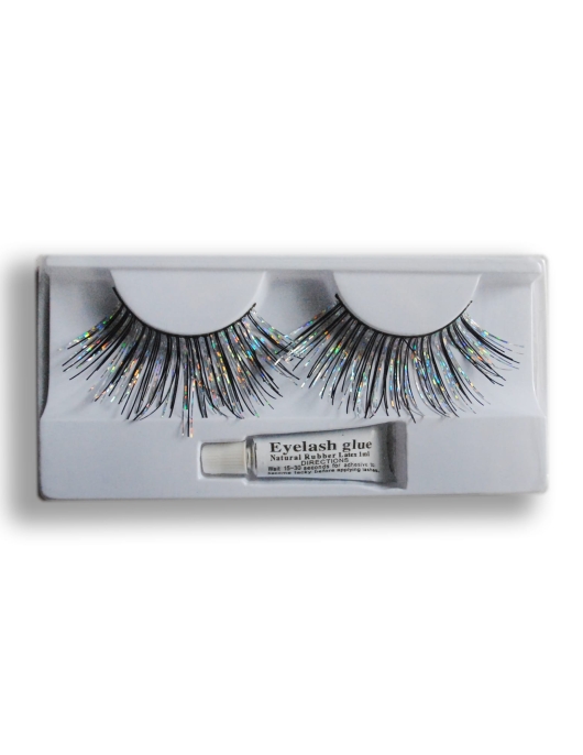 Silver and Black Holographic Eyelashes