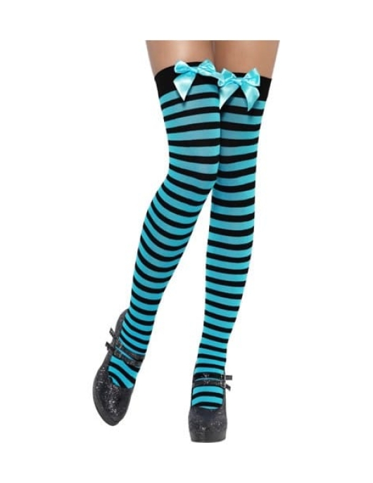Pack of 1 Pair - Stripy Stockings With Bow 